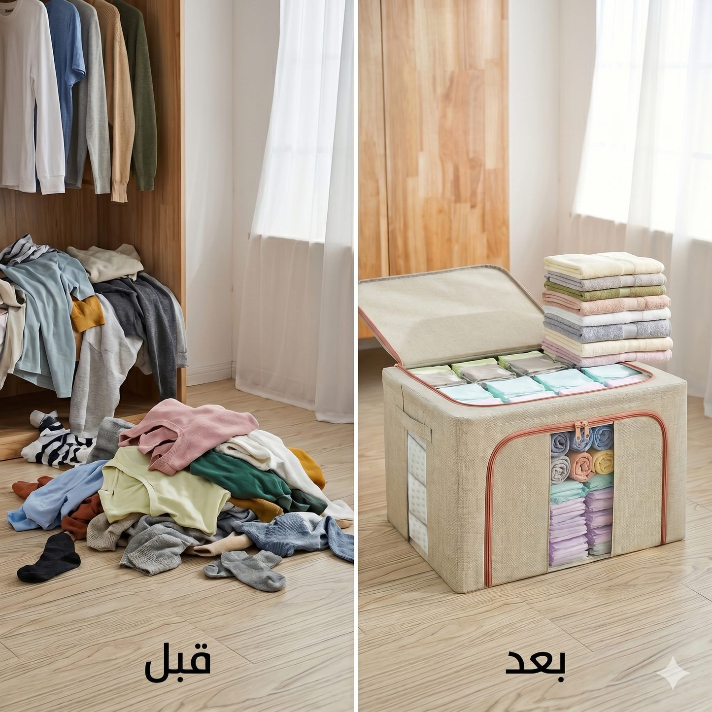 صندوق تخزيين الملابس والأفرشة
